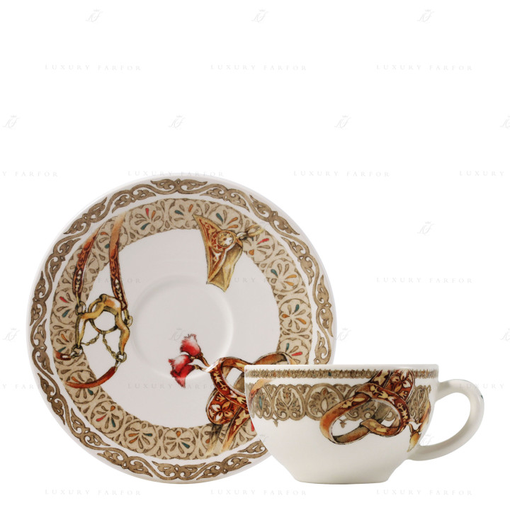 Чашка чайная с блюдцем 0,16л, 2шт. коллекции Chevaux Du Vent бренда Gien