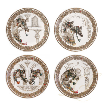 Тарелка закусочная 22см, 4шт. коллекции Chevaux Du Vent бренда Gien