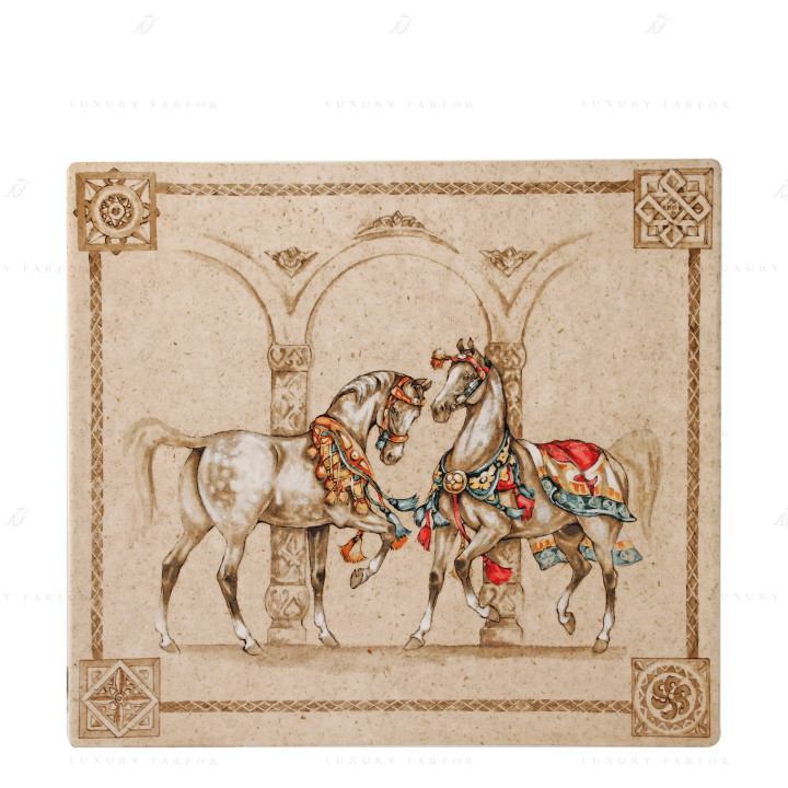 Блюдо прямоугольное 29,5х26,5см коллекции Chevaux Du Vent бренда Gien