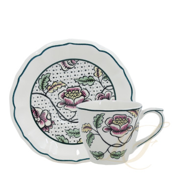 Чашка чайная с блюдцем 0,175л, 2шт. коллекции Dominote бренда Gien