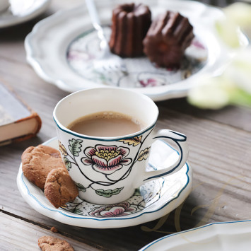 Чашка чайная с блюдцем 0,175л, 2шт. коллекции Dominote бренда Gien