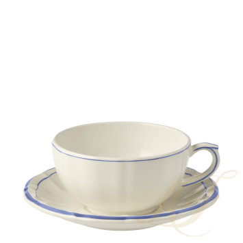 Чашка для завтрака с блюдцем 0,3л, 2шт. коллекции Filet Bleu бренда Gien