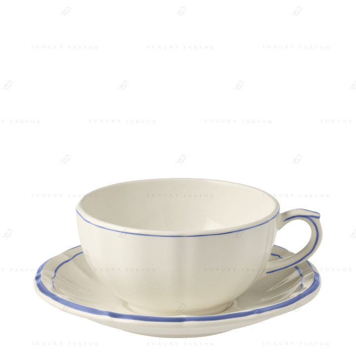 Чашка для завтрака с блюдцем 0,3л, 2шт. коллекции Filet Bleu бренда Gien