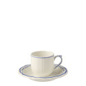 Чашка эспрессо с блюдцем 0,085л, 2шт. коллекции Filet Bleu бренда Gien