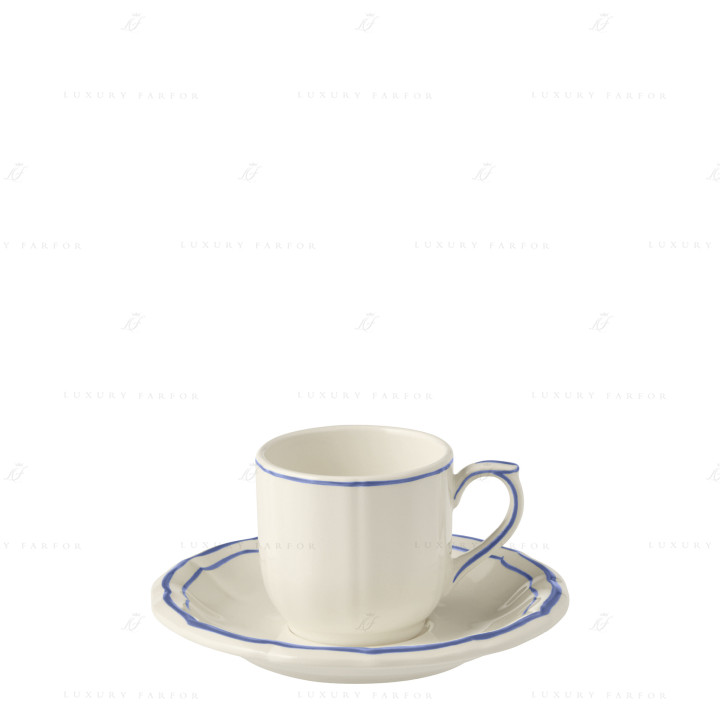 Чашка эспрессо с блюдцем 0,085л, 2шт. коллекции Filet Bleu бренда Gien