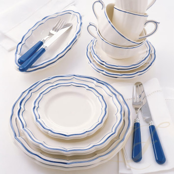 Тарелка глубокая 22,5см коллекции Filet Bleu бренда Gien
