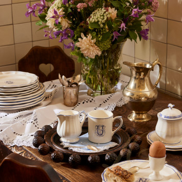 Коллекция Filet Bleu Monogramme бренда Gien