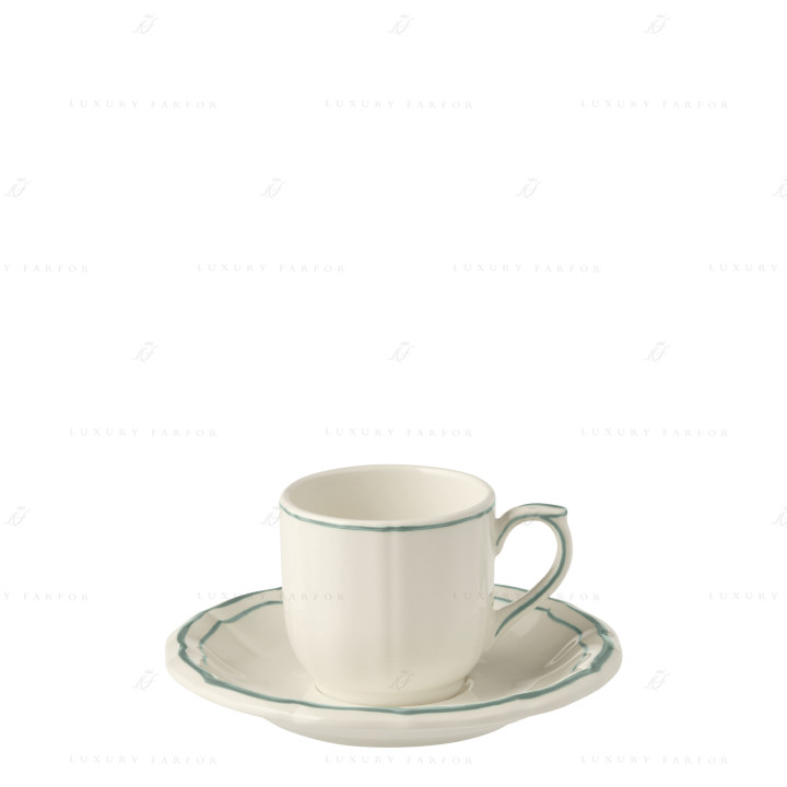 Чашка эспрессо с блюдцем 0,085л, 2шт. коллекции Filet Céladon бренда Gien