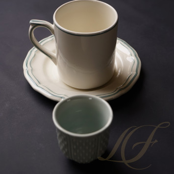Чашка эспрессо с блюдцем 0,085л, 2шт. коллекции Filet Céladon бренда Gien