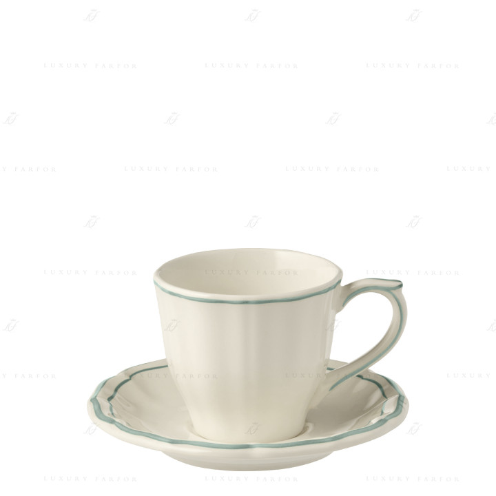 Чашка чайная с блюдцем 0,175л, 2шт. коллекции Filet Céladon бренда Gien