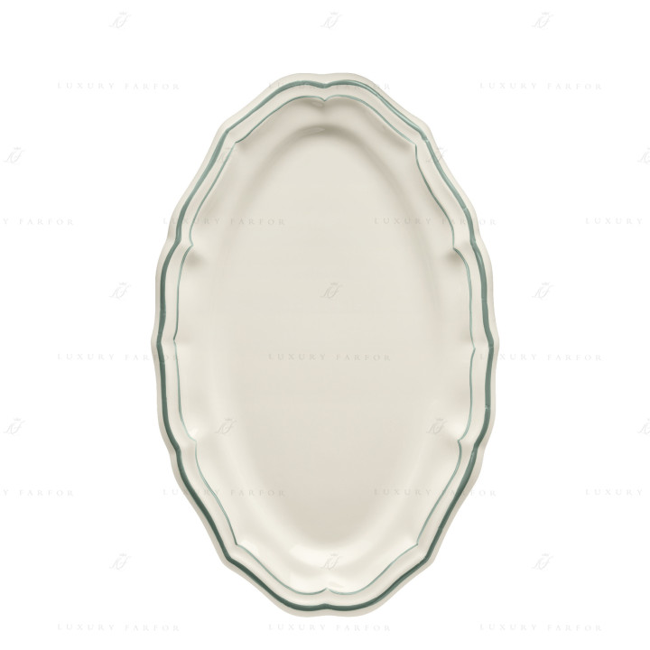 Блюдо овальное 41см коллекции Filet Céladon бренда Gien
