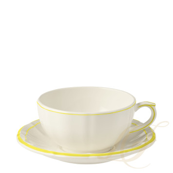 Чашка для завтрака с блюдцем 0,3л, 2шт. коллекции Filet Citron бренда Gien