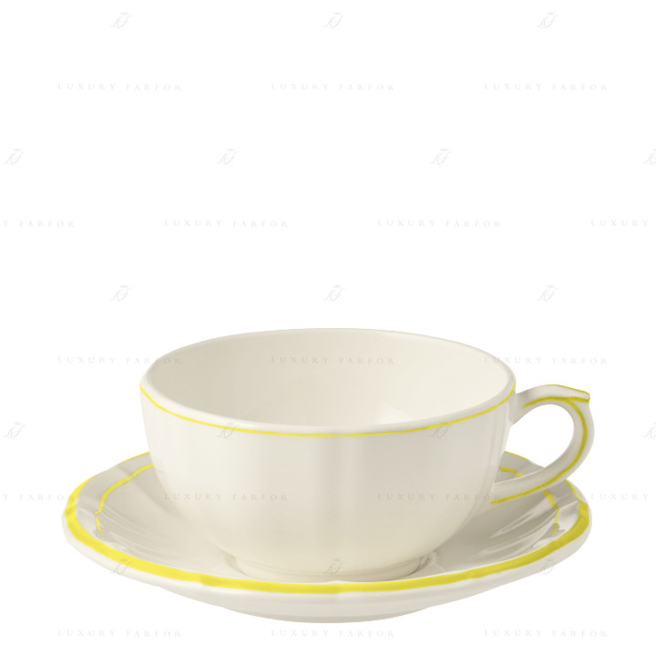 Чашка для завтрака с блюдцем 0,3л, 2шт. коллекции Filet Citron бренда Gien