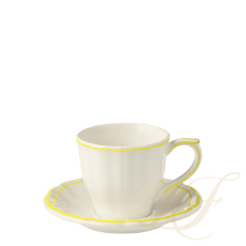 Чашка чайная с блюдцем 0,175л, 2шт. коллекции Filet Citron бренда Gien