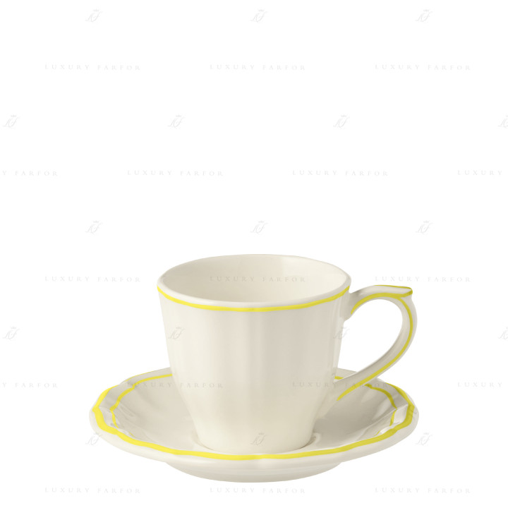 Чашка чайная с блюдцем 0,175л, 2шт. коллекции Filet Citron бренда Gien