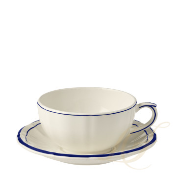 Чашка для завтрака с блюдцем 0,3л, 2шт. коллекции Filet Cobalt бренда Gien