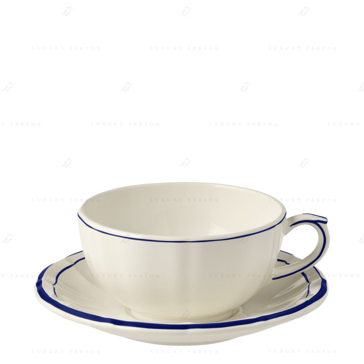 Чашка для завтрака с блюдцем 0,3л, 2шт. коллекции Filet Cobalt бренда Gien