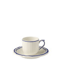 Чашка эспрессо с блюдцем 0,085л, 2шт. коллекции Filet Cobalt бренда Gien