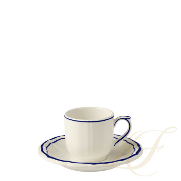 Чашка эспрессо с блюдцем 0,085л, 2шт. коллекции Filet Cobalt бренда Gien