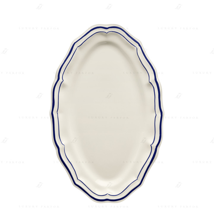 Блюдо овальное 41см коллекции Filet Cobalt бренда Gien