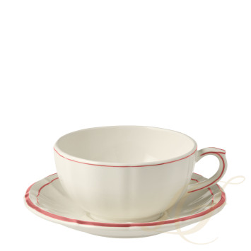 Чашка для завтрака с блюдцем 0,3л, 2шт. коллекции Filet Corail бренда Gien