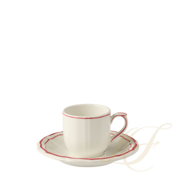 Чашка эспрессо с блюдцем 0,085л, 2шт. коллекции Filet Corail бренда Gien