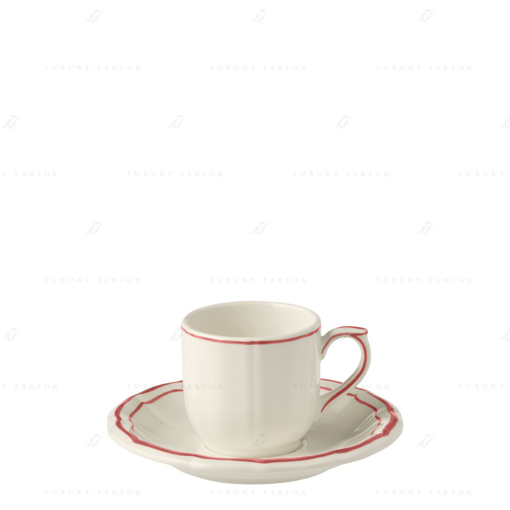 Чашка эспрессо с блюдцем 0,085л, 2шт. коллекции Filet Corail бренда Gien