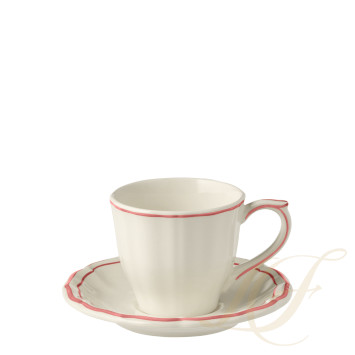 Чашка чайная с блюдцем 0,175л, 2шт. коллекции Filet Corail бренда Gien