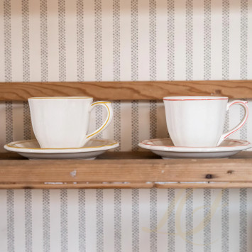 Чашка чайная с блюдцем 0,175л, 2шт. коллекции Filet Corail бренда Gien