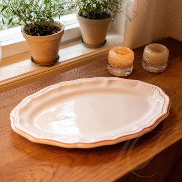 Блюдо овальное 41см коллекции Filet Corail бренда Gien