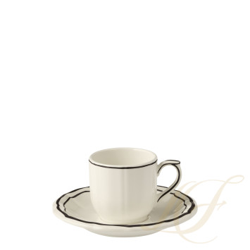 Чашка эспрессо с блюдцем 0,085л, 2шт. коллекции Filet Manganese бренда Gien