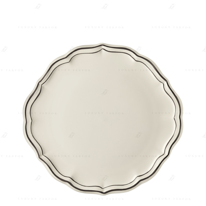 Блюдо для пирога круглое 32см коллекции Filet Manganese бренда Gien