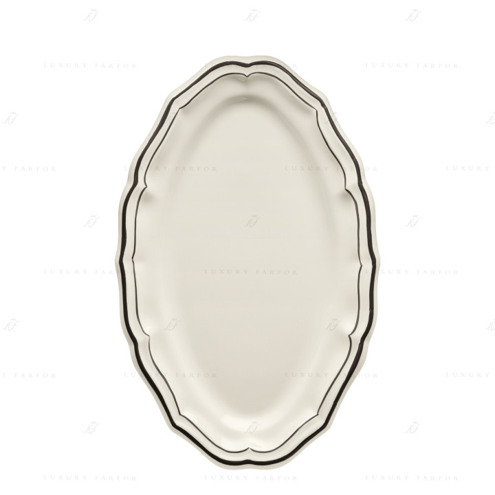 Блюдо овальное 41см коллекции Filet Manganese бренда Gien