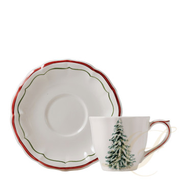 Чашка чайная с блюдцем 0,175л, 2шт. коллекции Filet Noel бренда Gien