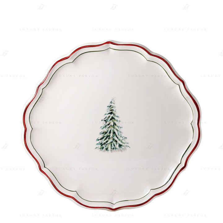 Блюдо для пирога круглое 32см коллекции Filet Noel бренда Gien