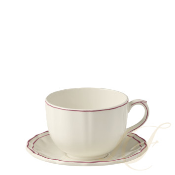 Чашка с блюдцем 0,5л коллекции Filet Pivoines бренда Gien