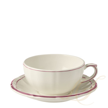 Чашка для завтрака с блюдцем 0,3л, 2шт. коллекции Filet Pivoines бренда Gien