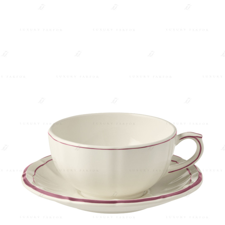 Чашка для завтрака с блюдцем 0,3л, 2шт. коллекции Filet Pivoines бренда Gien