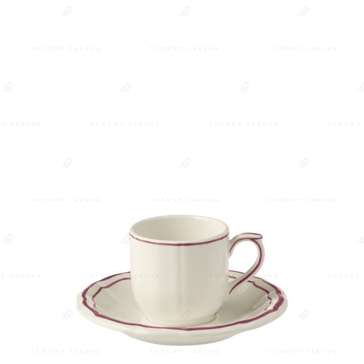 Чашка эспрессо с блюдцем 0,085л, 2шт. коллекции Filet Pivoines бренда Gien