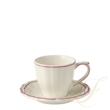 Чашка чайная с блюдцем 0,175л, 2шт. коллекции Filet Pivoines бренда Gien