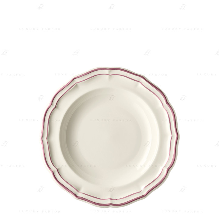 Тарелка глубокая 22,5см коллекции Filet Pivoines бренда Gien