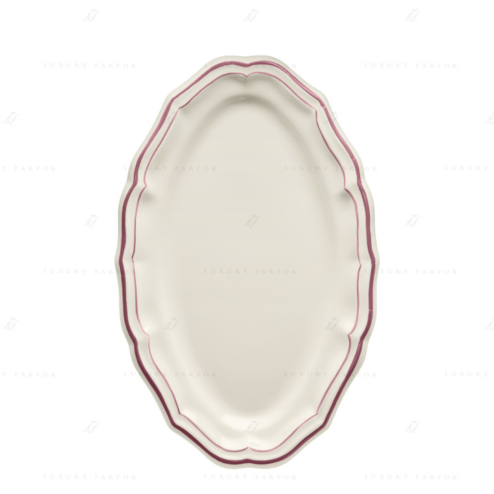 Блюдо овальное 41см коллекции Filet Pivoines бренда Gien