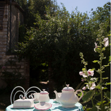 Тарелка для гарнира 26,5см коллекции Filet Pivoines бренда Gien