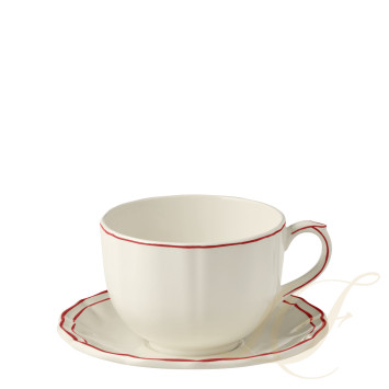 Чашка с блюдцем 0,5л коллекции Filet Rouge бренда Gien