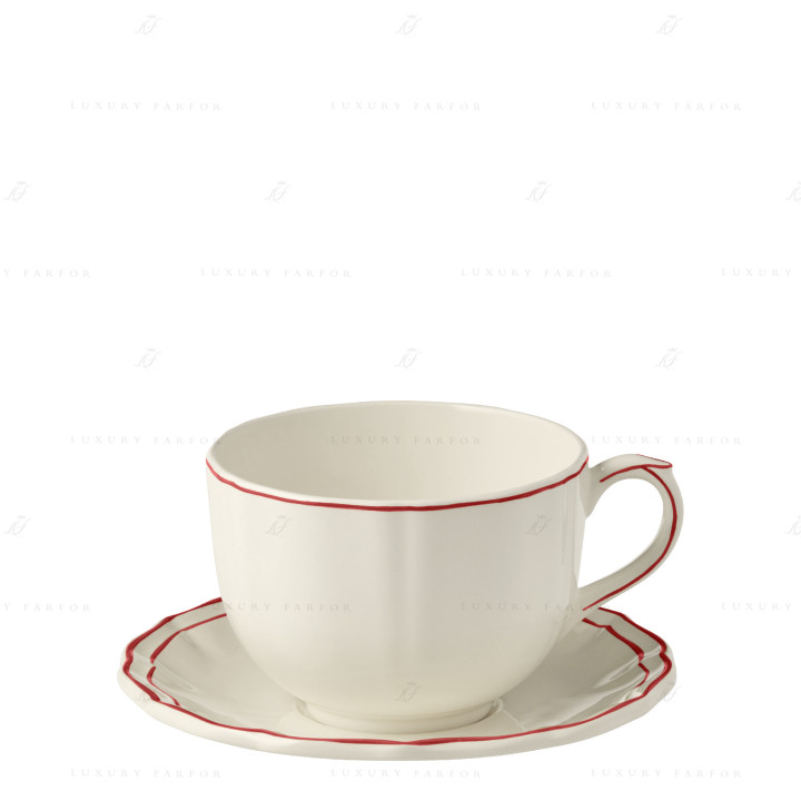 Чашка с блюдцем 0,5л коллекции Filet Rouge бренда Gien