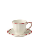 Чашка чайная с блюдцем 0,175л, 2шт. коллекции Filet Rouge бренда Gien