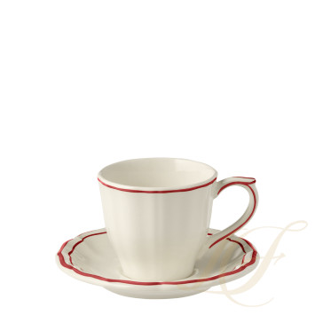 Чашка чайная с блюдцем 0,175л, 2шт. коллекции Filet Rouge бренда Gien