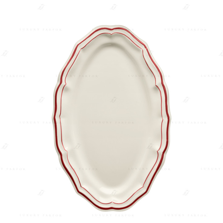 Блюдо овальное 41см коллекции Filet Rouge бренда Gien