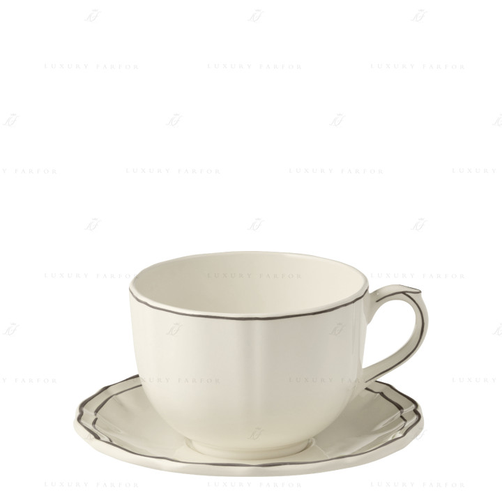 Чашка с блюдцем 0,5л коллекции Filet Taupe бренда Gien