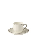 Чашка эспрессо с блюдцем 0,085л, 2шт. коллекции Filet Taupe бренда Gien